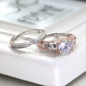 Sterling Silver Skull Owl Wedding Engagement Set